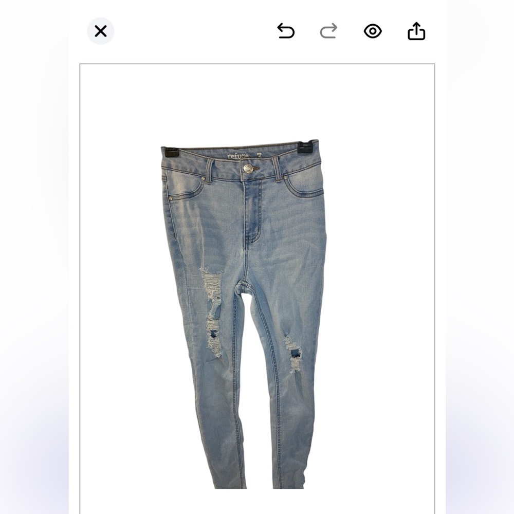 Refuje Light Blue Distressed Women's Jeans